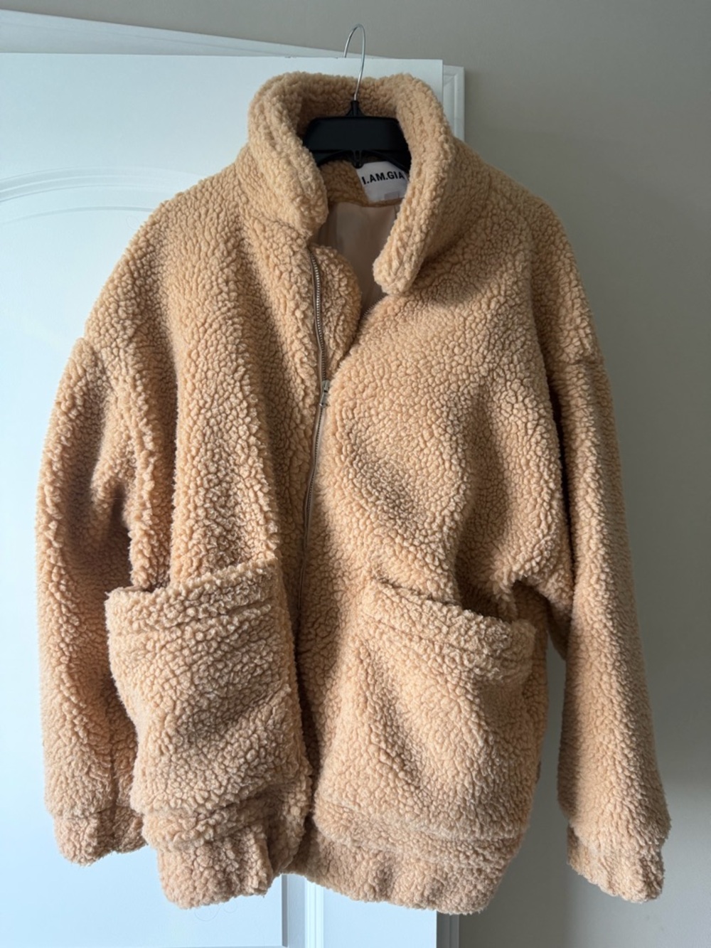 I.AM.GIA Tan Sherpa Zip Jacket
